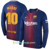 Billiga Fotbollströjor FC Barcelona Messi Hemma tröja 2017/18 Långärmad