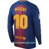 Billiga Fotbollströjor FC Barcelona Messi Hemma tröja 2017/18 Långärmad