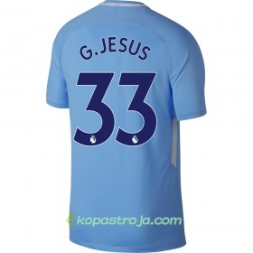 Billiga Fotbollströjor Manchester City G. Jesus Hemma tröja 2017/18 Kortärmad