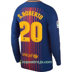 Billiga Fotbollströjor FC Barcelona S. Roberto Hemma tröja 2017/18 Långärmad