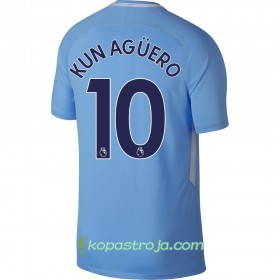 Billiga Fotbollströjor Manchester City Kun Agüero Hemma tröja 2017/18 Kortärmad