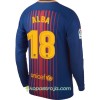 Billiga Fotbollströjor FC Barcelona Alba Hemma tröja 2017/18 Långärmad