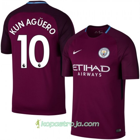 Billiga Fotbollströjor Manchester City Kun Agüero Borta tröja 2017/18 Kortärmad