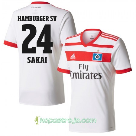 Billiga Fotbollströjor Hamburger SV Sakai 24 Hemma tröja 2017/18 Kortärmad