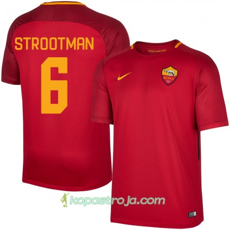 Billiga Fotbollströjor AS Roma Strooman 6 Hemma tröja 2017/18 Kortärmad