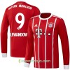 Billiga Fotbollströjor FC Bayern München Lewandowski 9 Hemma tröja 2017/18 Långärmad