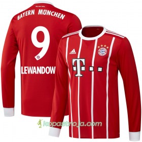 Billiga Fotbollströjor FC Bayern München Lewandowski 9 Hemma tröja 2017/18 Långärmad