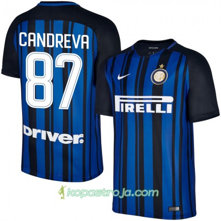 Billiga Fotbollströjor Inter Candreva 87 Hemma tröja 2017/18 Kortärmad