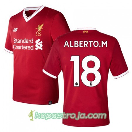 Billiga Fotbollströjor Liverpool ALBERTO M 18 Hemma tröja 2017/18 Kortärmad
