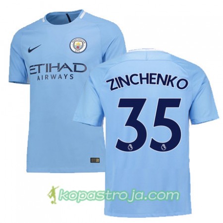 Billiga Fotbollströjor Manchester City ZINCHENKO 35 Hemma tröja 2017/18 Kortärmad