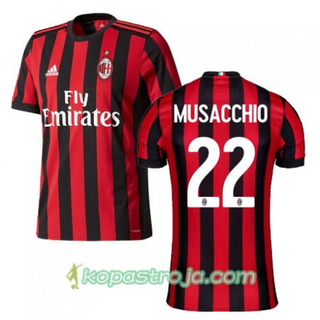 Billiga Fotbollströjor AC Milan MUSACCHIO 22 Hemma tröja 2017/18 Kortärmad