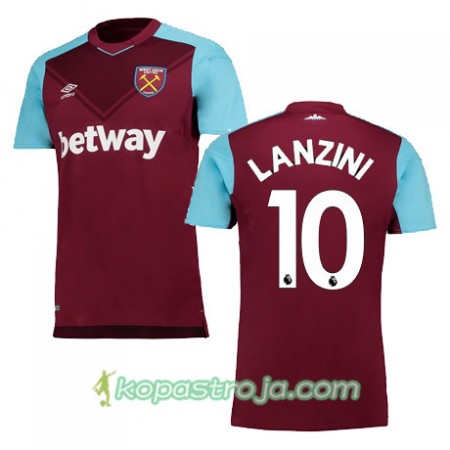 Billiga Fotbollströjor West Ham United LANZINI Hemma tröja 2017/18 Kortärmad