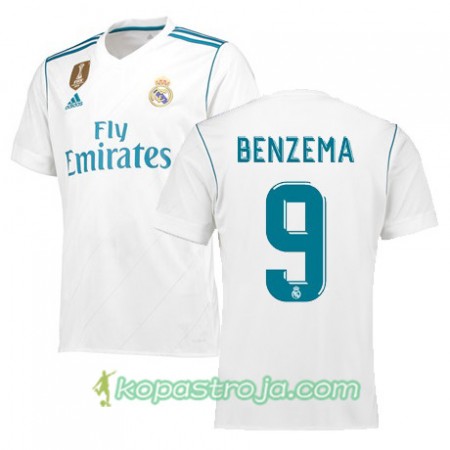 Billiga Fotbollströjor Real Madrid BENZEMA 9 Hemma tröja 2017/18 Kortärmad