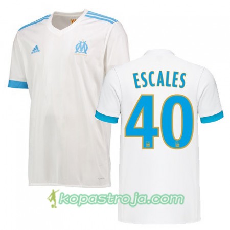 Billiga Fotbollströjor Olympique de Marseille FLORIAN ESCALES 40 Hemma tröja 2017/18 Kortärmad