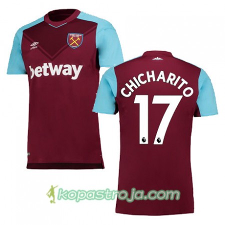 Billiga Fotbollströjor West Ham United CHICHARITO Hemma tröja 2017/18 Kortärmad