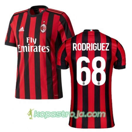 Billiga Fotbollströjor AC Milan RODRIGUEZ 68 Hemma tröja 2017/18 Kortärmad