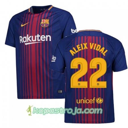 Billiga Fotbollströjor FC Barcelona Aleix Vidal 22 Hemma tröja 2017/18 Kortärmad