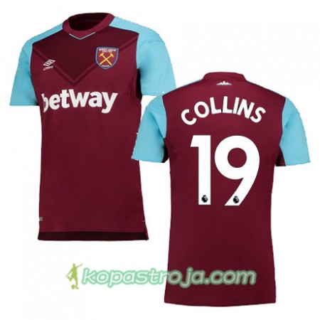 Billiga Fotbollströjor West Ham United COLLINS Hemma tröja 2017/18 Kortärmad