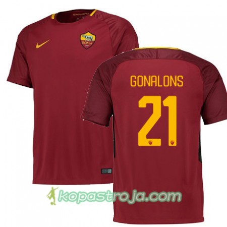 Billiga Fotbollströjor AS Roma GONALONS 21 Hemma tröja 2017/18 Kortärmad