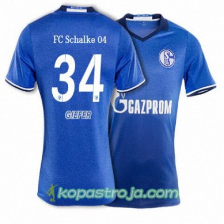Billiga Fotbollströjor FC Schalke 04 GIEFER 34 Hemma tröja 2017/18 Kortärmad