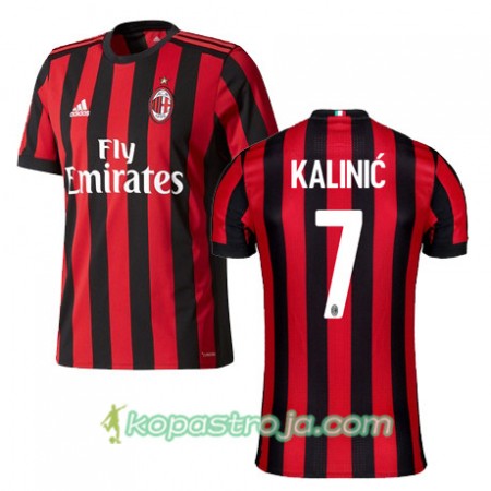 Billiga Fotbollströjor AC Milan KALINIC 7 Hemma tröja 2017/18 Kortärmad