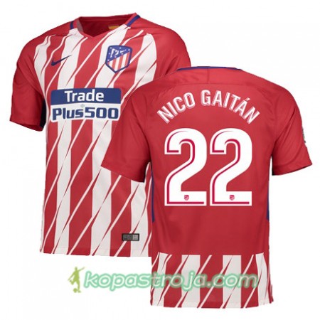 Billiga Fotbollströjor Atlético Madrid NICO GAITAN 22 Hemma tröja 2017/18 Kortärmad