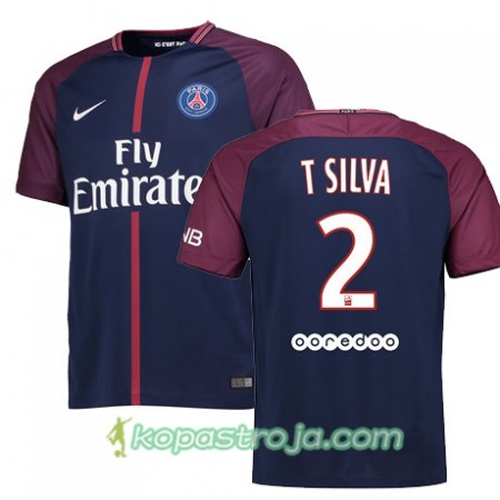 Billiga Fotbollströjor Paris SG THIAGO SILVA 2 Hemma tröja 2017/18 Kortärmad