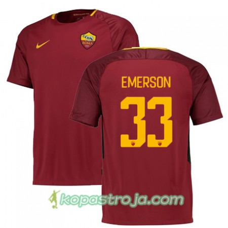 Billiga Fotbollströjor AS Roma EMERSON 33 Hemma tröja 2017/18 Kortärmad