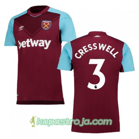 Billiga Fotbollströjor West Ham United CRESSWELL Hemma tröja 2017/18 Kortärmad