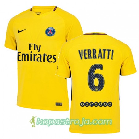 Billiga Fotbollströjor Paris SG MARCO VERRATTI 6 Borta tröja 2017/18 Kortärmad