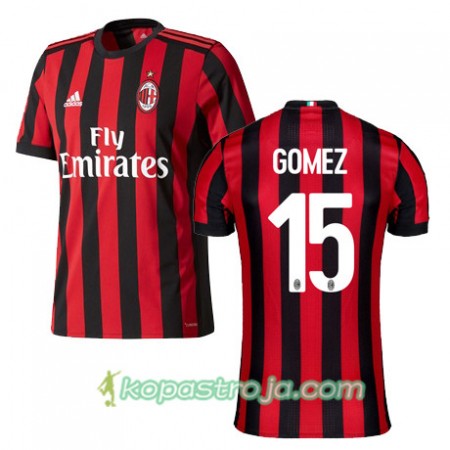 Billiga Fotbollströjor AC Milan GOMEZ 15 Hemma tröja 2017/18 Kortärmad