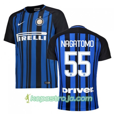 Billiga Fotbollströjor Inter NAGATOMO 55 Hemma tröja 2017/18 Kortärmad