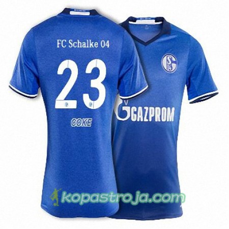 Billiga Fotbollströjor FC Schalke 04 COKE 23 Hemma tröja 2017/18 Kortärmad
