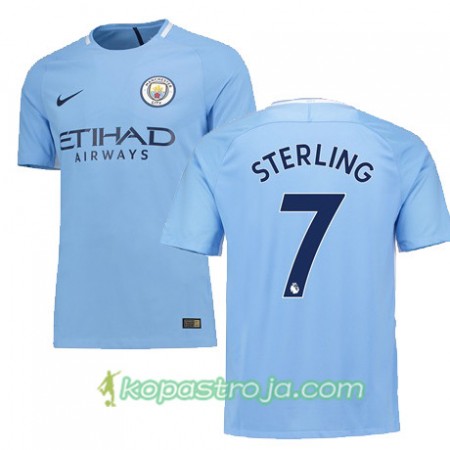 Billiga Fotbollströjor Manchester City STERLING 7 Hemma tröja 2017/18 Kortärmad