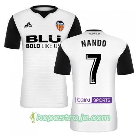 Billiga Fotbollströjor Valencia CF NANDO Hemma tröja 2017/18 Kortärmad
