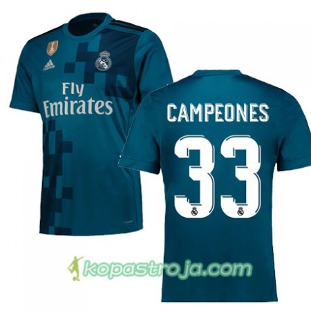Billiga Fotbollströjor Real Madrid Campeones 33 Tredje tröja 2017/18 Kortärmad