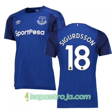 Billiga Fotbollströjor Everton SIGURDSSON Hemma tröja 2017/18 Kortärmad