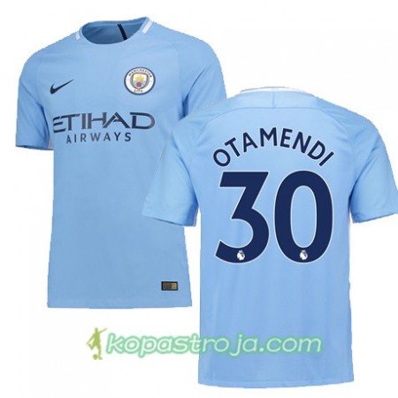 Billiga Fotbollströjor Manchester City OTAMENDI 30 Hemma tröja 2017/18 Kortärmad