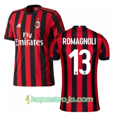 Billiga Fotbollströjor AC Milan AS RomaGNOLI 13 Hemma tröja 2017/18 Kortärmad