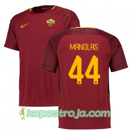 Billiga Fotbollströjor AS Roma MANOLAS 44 Hemma tröja 2017/18 Kortärmad