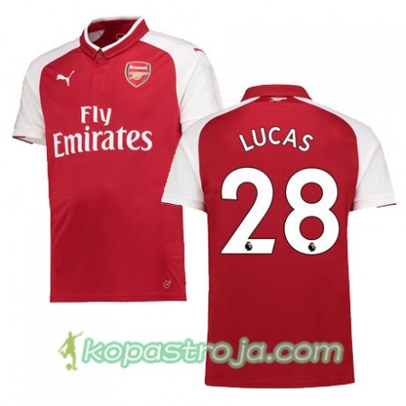 Billiga Fotbollströjor Arsenal LUCAS 28 Hemma tröja 2017/18 Kortärmad