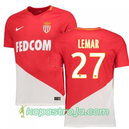 Billiga Fotbollströjor AS Monaco THOMAS LEMAR 27 Hemma tröja 2017/18 Kortärmad