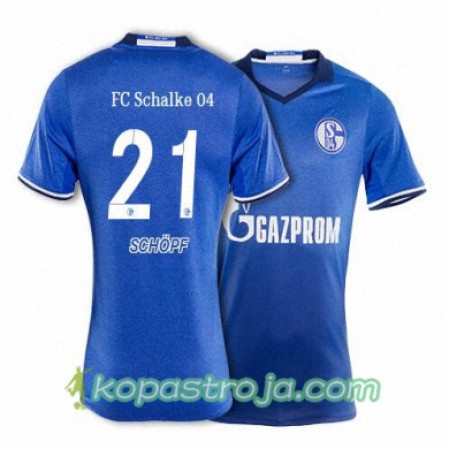 Billiga Fotbollströjor FC Schalke 04 SCHOPF 21 Hemma tröja 2017/18 Kortärmad