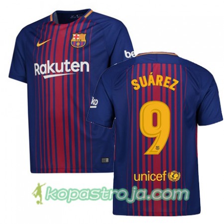 Billiga Fotbollströjor FC Barcelona SUAREZ Hemma tröja 2017/18 Kortärmad