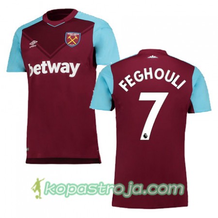 Billiga Fotbollströjor West Ham United FEGHOULI Hemma tröja 2017/18 Kortärmad
