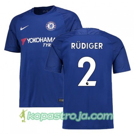 Billiga Fotbollströjor Chelsea RUDIGER 2 Hemma tröja 2017/18 Kortärmad