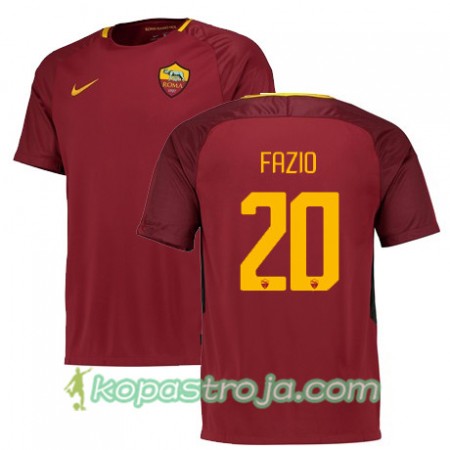 Billiga Fotbollströjor AS Roma FAZIO 20 Hemma tröja 2017/18 Kortärmad