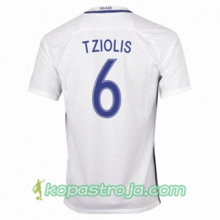 Billiga Fotbollströjor Grekland ALEXANDROS TZIOLIS Hemma tröja 2016/17 Kortärmad