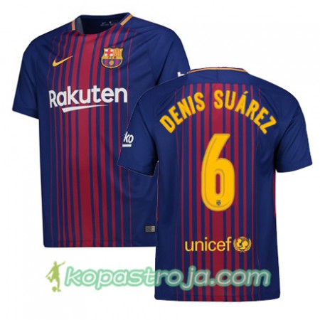Billiga Fotbollströjor FC Barcelona Denis Suarez 6 Hemma tröja 2017/18 Kortärmad