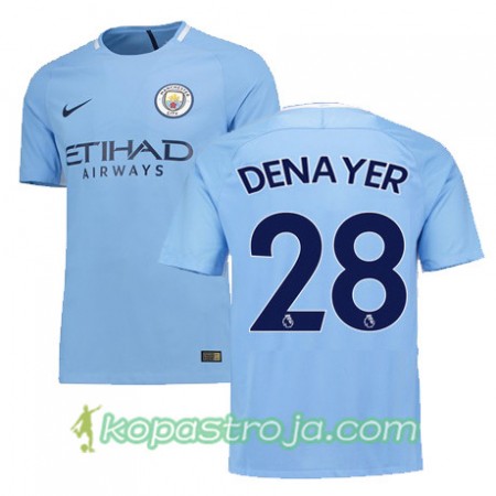Billiga Fotbollströjor Manchester City DENAYER 28 Hemma tröja 2017/18 Kortärmad